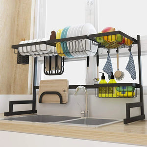 Stainless Steel Over Sink Dish Rack - without cover