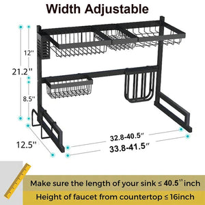 Stainless Steel Over Sink Dish Rack - without cover