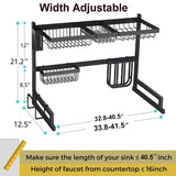 Stainless Steel Over Sink Dish Rack - without cover