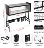 Stainless Steel Over Sink Dish Rack with cover