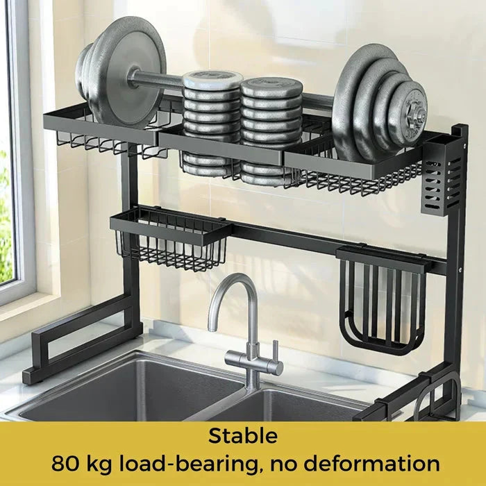 Stainless Steel Over Sink Dish Rack - without cover