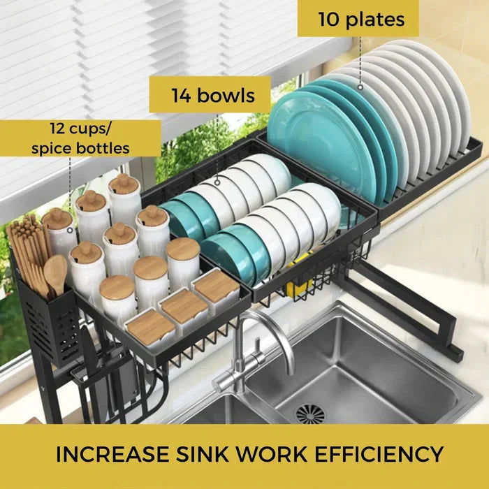 Stainless Steel Over Sink Dish Rack - without cover