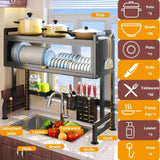 Stainless Steel Over Sink Dish Rack with cover